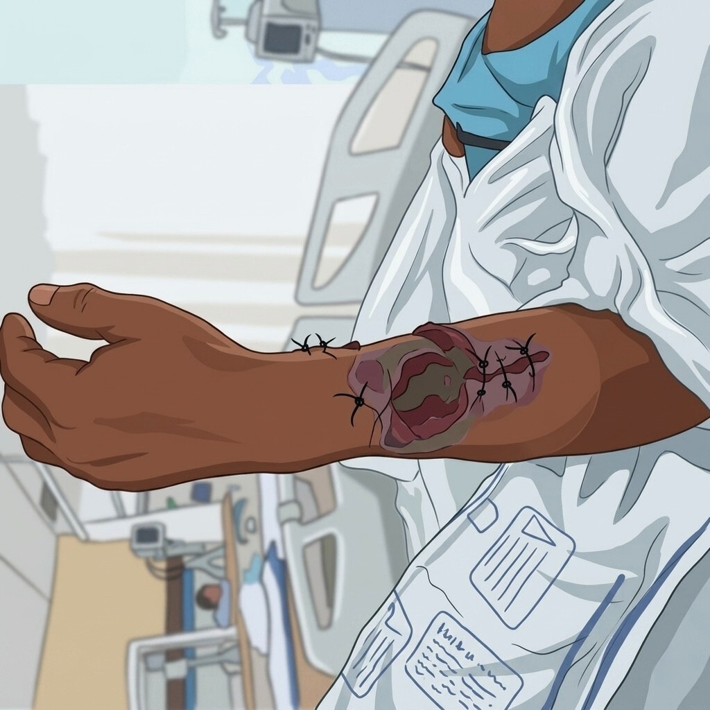 After - Complete Amputation Hanging with a Skin Tag
